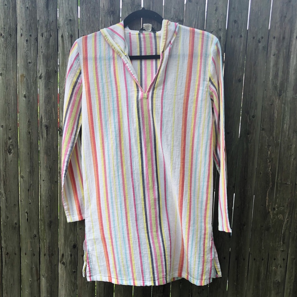 J. Crew Striped Beach Coverup